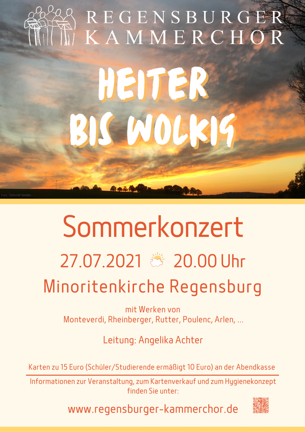 Plakat "Heiter bis wolkig" (Minoritenkirche Regensburg)